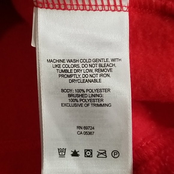 Columbia Red Fleece Sport Zippered Jacket. S - Picture 13 of 14